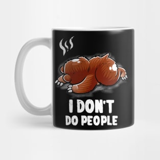 I Dont Do People Introvert Sleeping Nerd Grizzly Bear Geek Mug